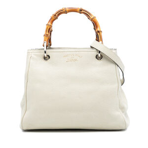 Pre-Loved Gucci Small Calfskin Bamboo Shopper Satchel
